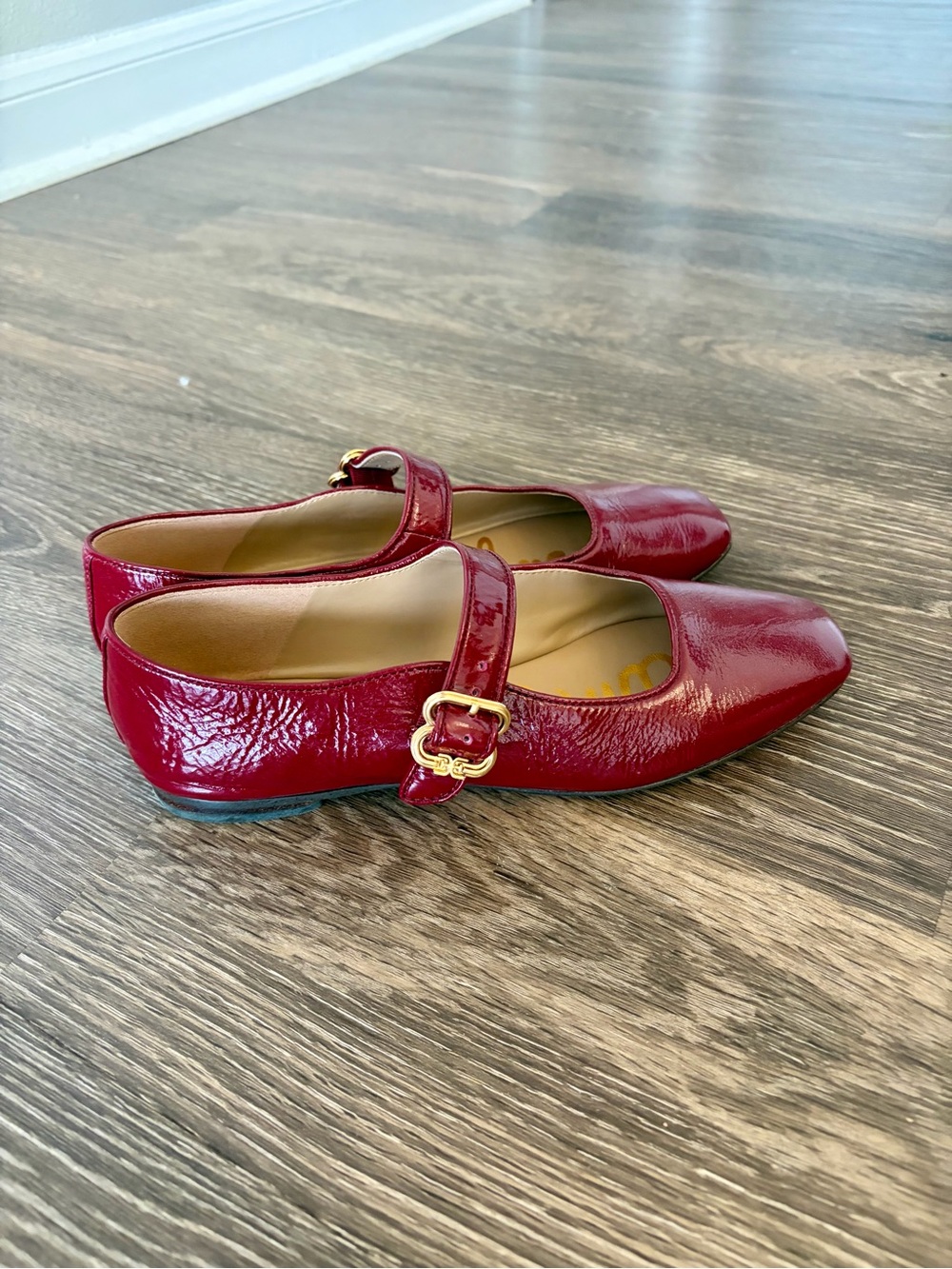 Sam Edelman Michaela Red Patent Mary Jane Flats
